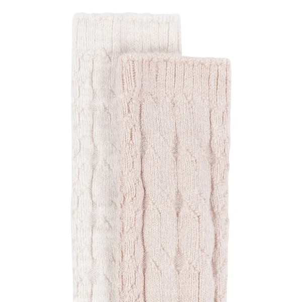 2 paires de chaussettes longues - Beige