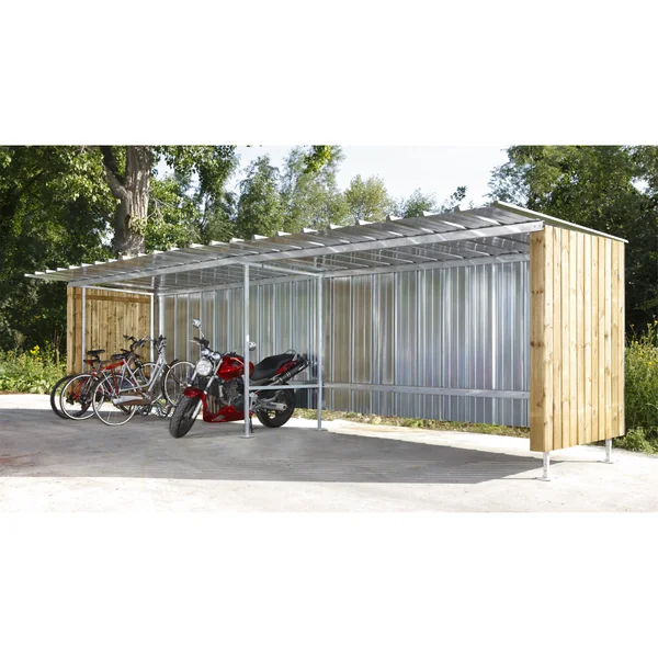 Abri de rangement vélos Mottez - Extension Bois et tole