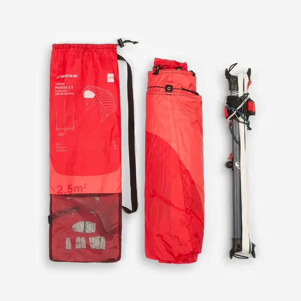 Aile de traction 2.5m2 avec barre, 100 rouge