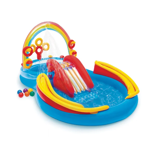 Aire de jeux gonflable Arc en ciel