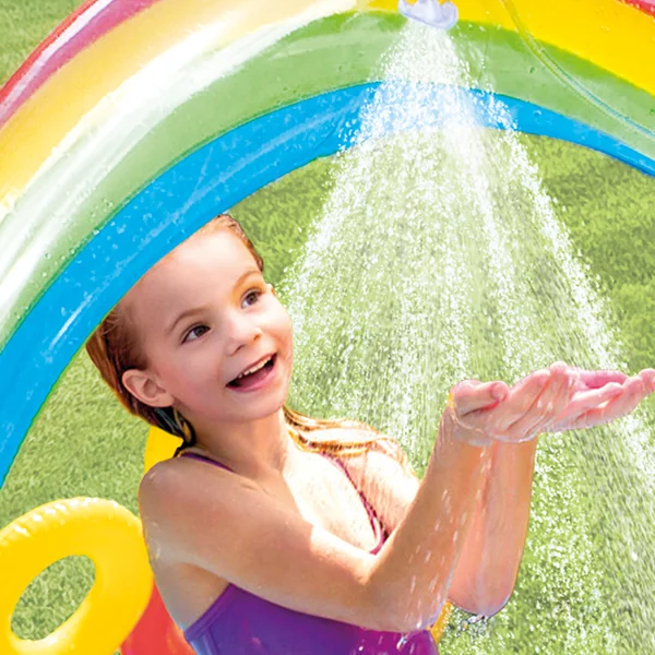 Aire de jeux gonflable Arc en ciel