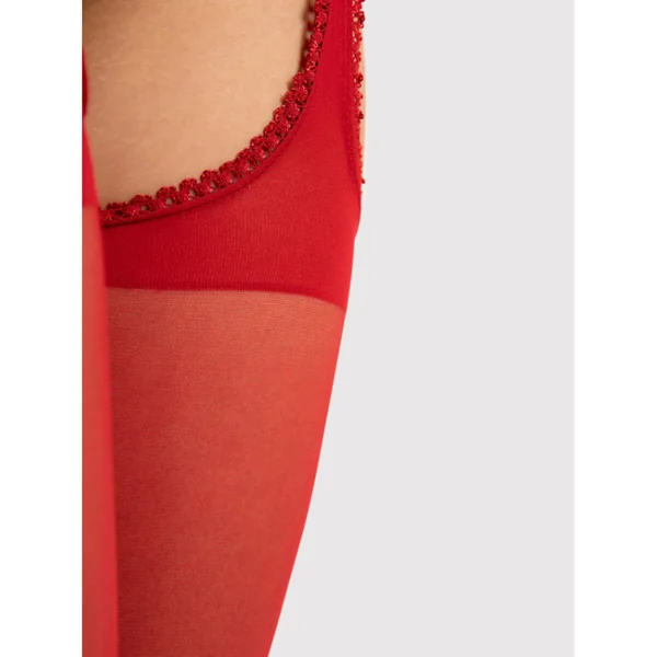 Amour Bas Jarretelles 20 DEN rouge Fiore