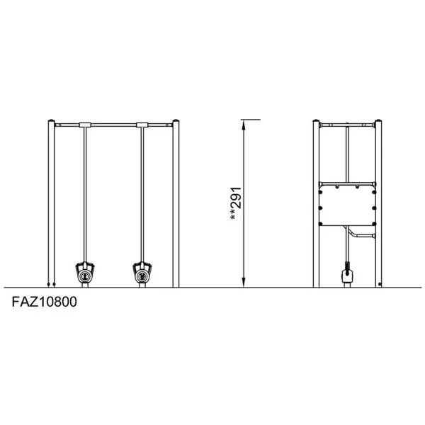 Appareil de musculation extérieur Kompan - Magnetic bells compact