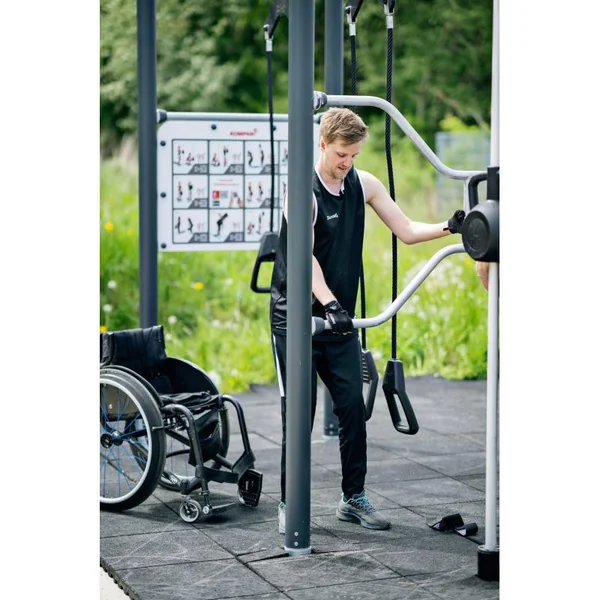 Appareil de musculation extérieur Kompan - Magnetic bells compact