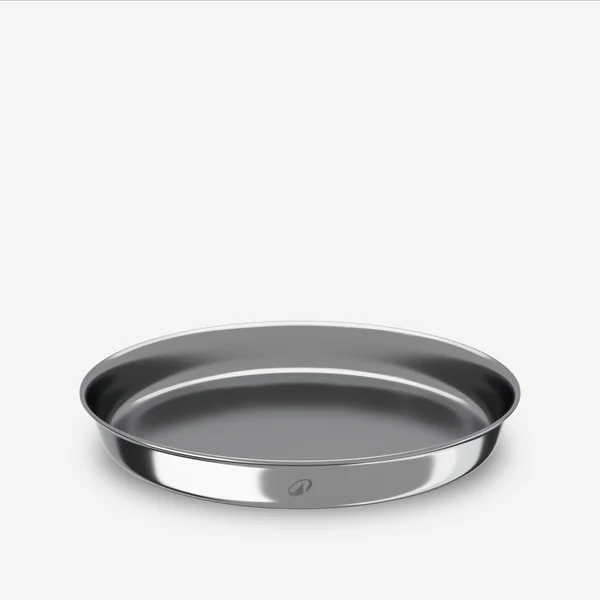 Assiette de camping taille normale L en acier inoxydable, Ø19cm