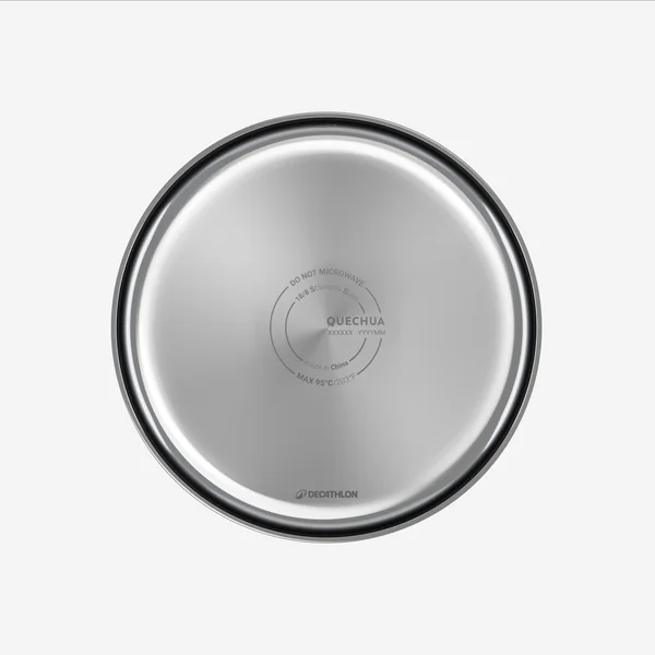 Assiette de camping taille normale L en acier inoxydable, Ø19cm