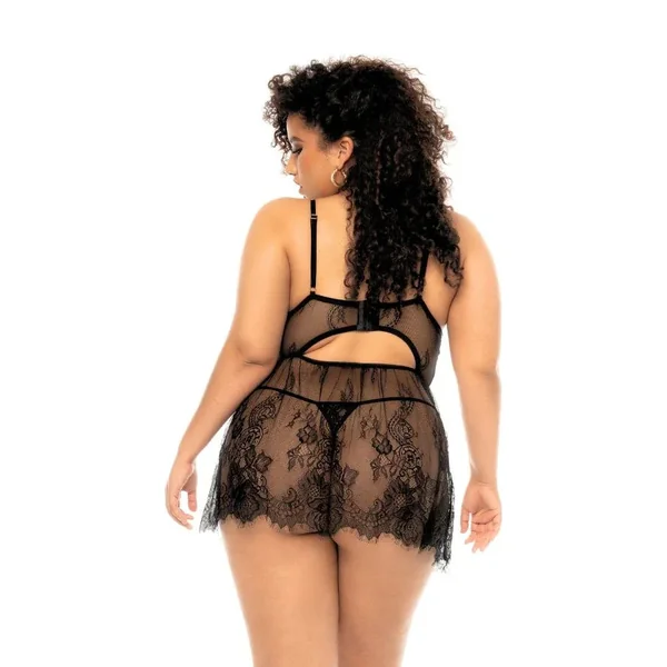 Babydoll à armatures dentelle +