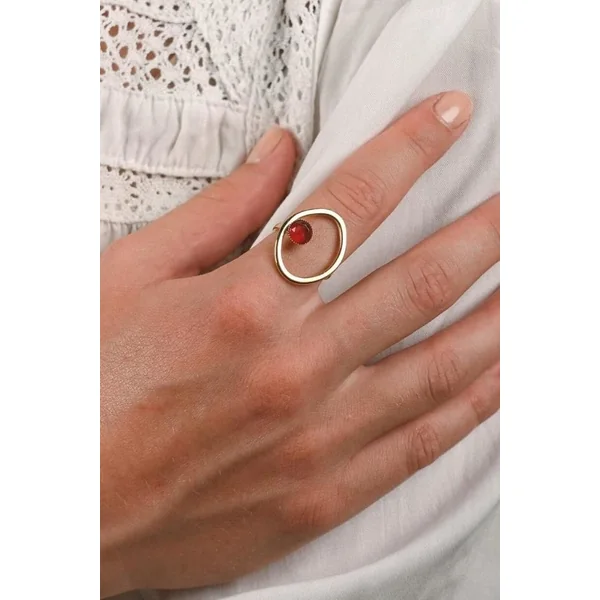 Bague Bohème Ovale Pierre