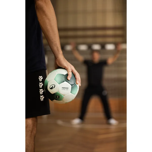Ballon de handball grip taille 3, H500 Ultragrip vert