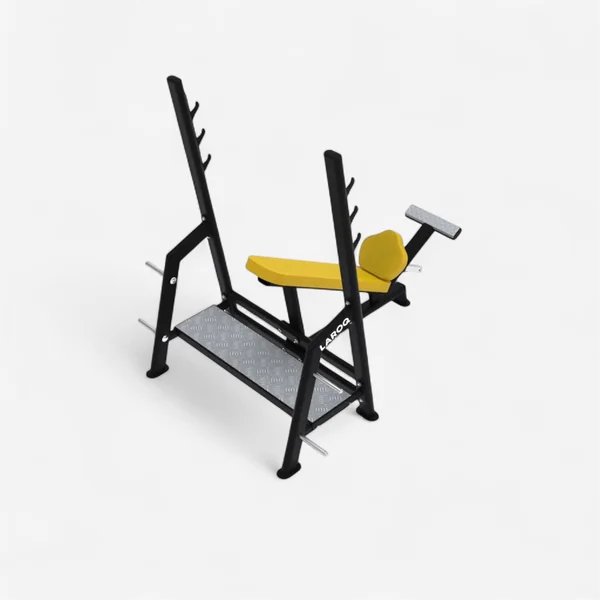 Banc de musculation Laroq - Banc développé Incliné jaune