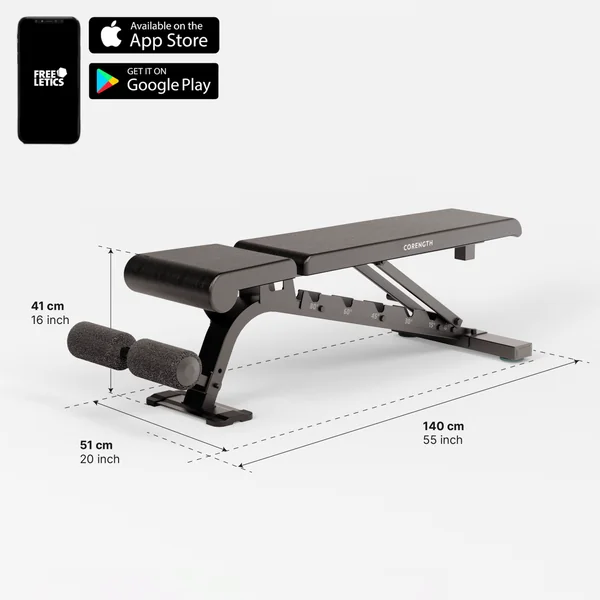 Banc de musculation renforcé, inclinable et déclinable