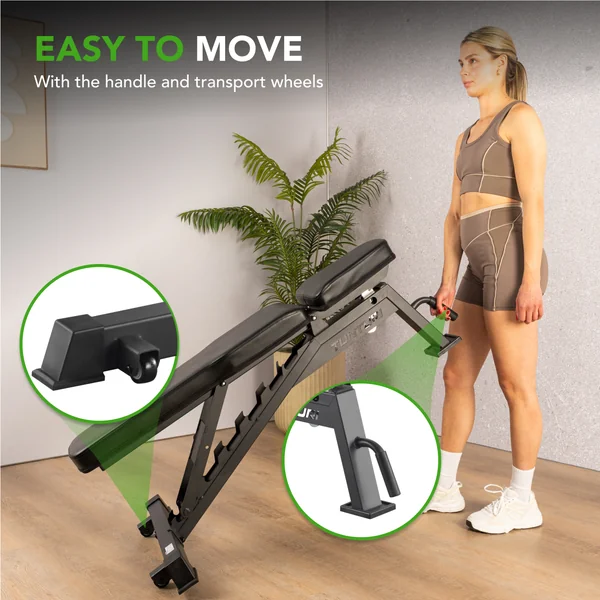 Banc de musculation réglable UB70 Tunturi - Utility Bench noir