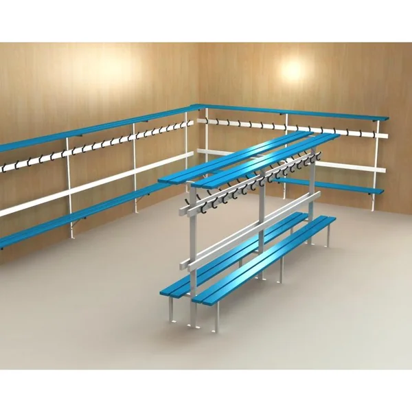 Banc mural porte paquets/patères Metaluplast