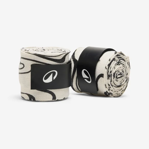 Bandes de boxe 3m résistante, blanc cassé et noir