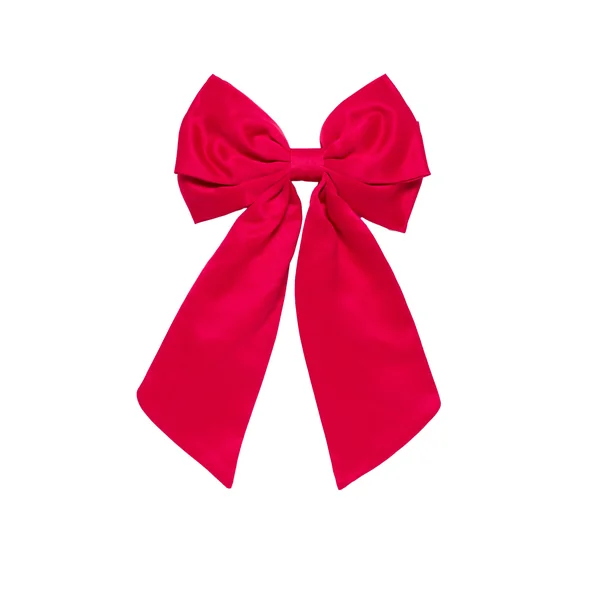 Barette nœud satin rouge