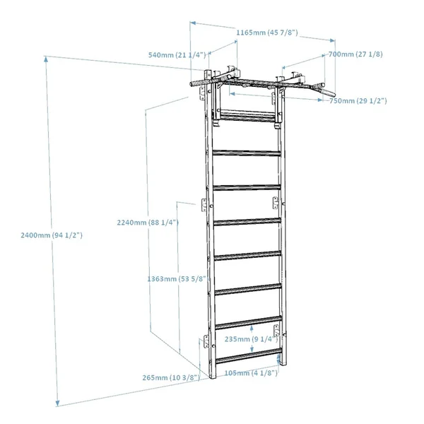Barre murale gymnastique Benchk - 731B