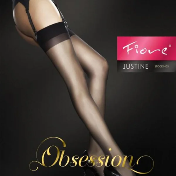 Bas 20 Deniers Fiore JUSTINE Noir Fiore