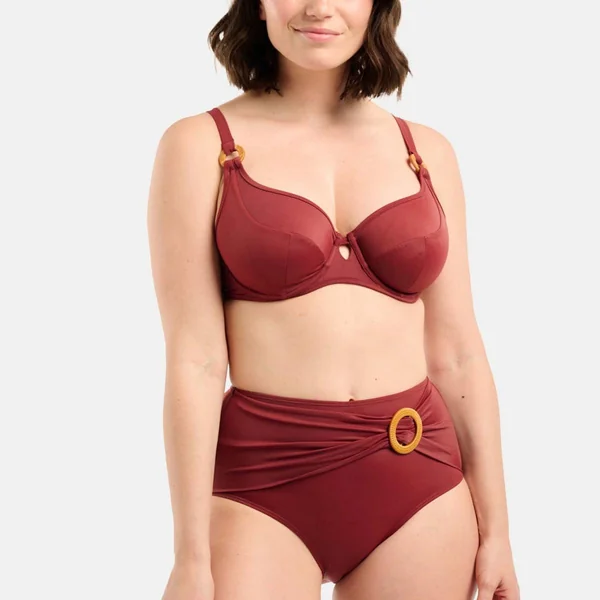 Bas de Bain Taille Haute - Rouge Sans complexe bain Sans Complexe Bain