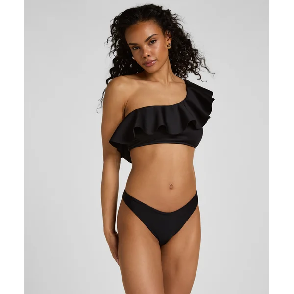 Bas de Bikini Highleg Luxe - Noir