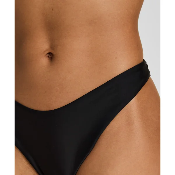 Bas de Bikini Highleg Luxe - Noir
