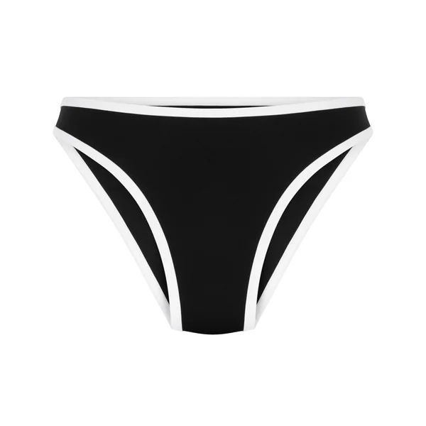 Bas de bikini néoprène taille haute échancré Mono - Noir