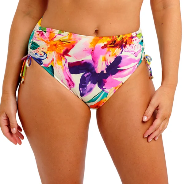 Bas de bikini taille haute à motifs floraux multicolore Fantasie Bain