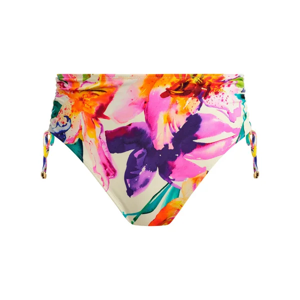 Bas de bikini taille haute à motifs floraux multicolore Fantasie Bain