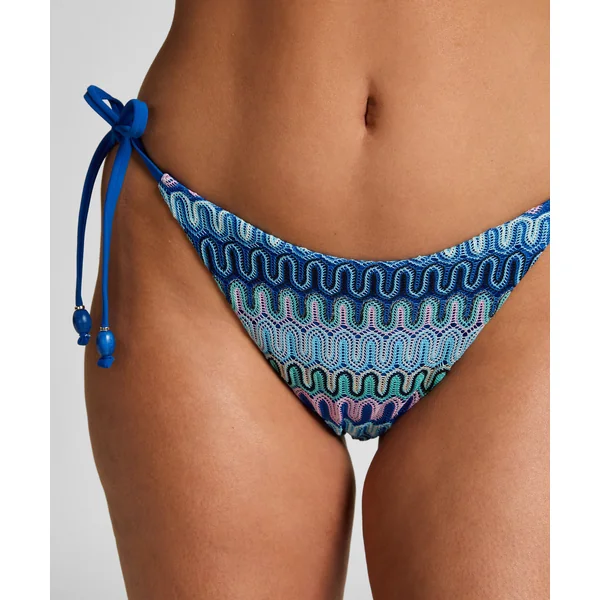 Bas de bikini à jambe haute Cali - Bleu