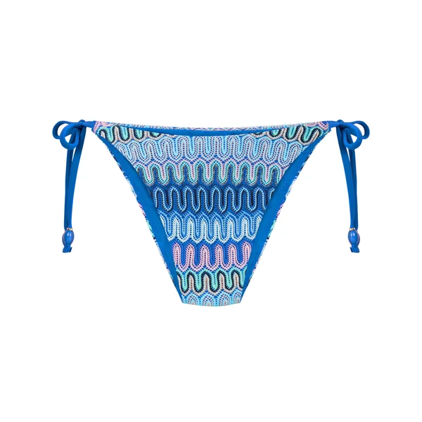 Bas de bikini à jambe haute Cali - Bleu
