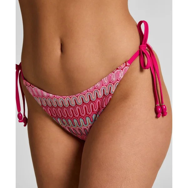 Bas de bikini à jambe haute Cali - Rose