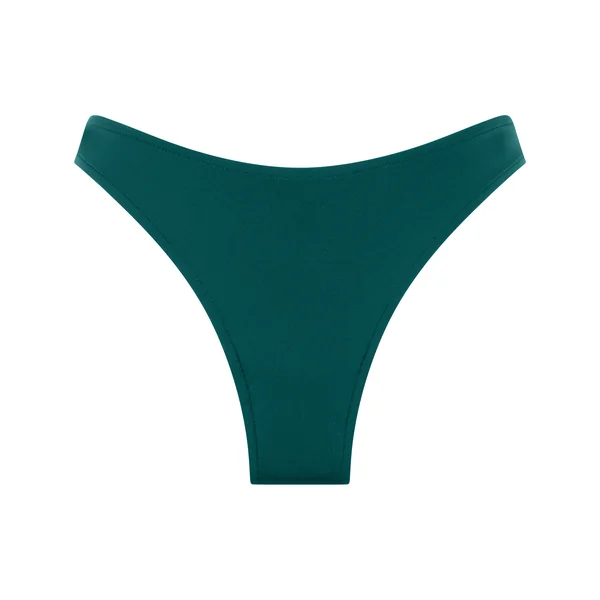 Bas de bikini à jambe haute en néoprène - Vert