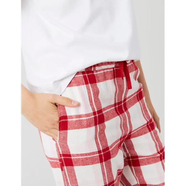 Bas de pyjama à carreaux Bordeaux