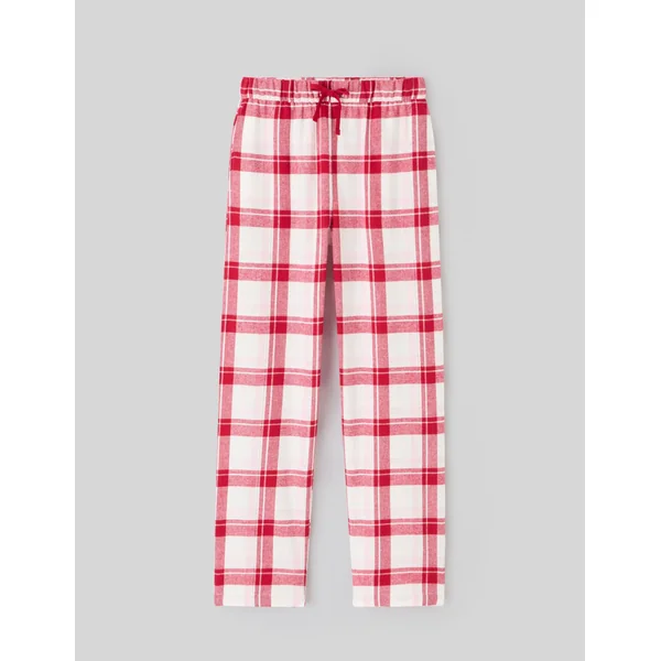 Bas de pyjama à carreaux Bordeaux