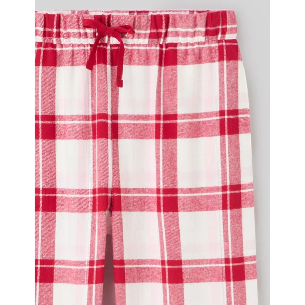 Bas de pyjama à carreaux Bordeaux