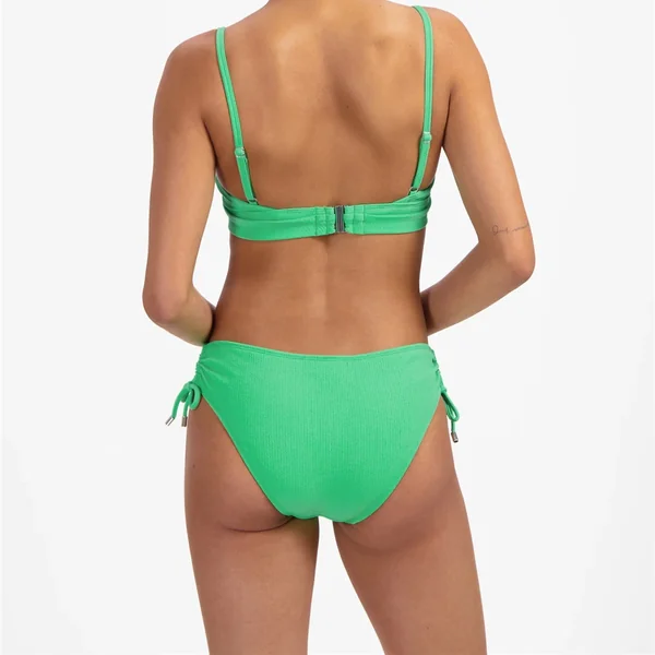 Beach Life - Culotte de bikini avec boucle de chaque côté Spring Green X-Small