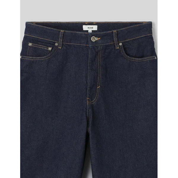 Bermuda baggy en denim Bleu moyen