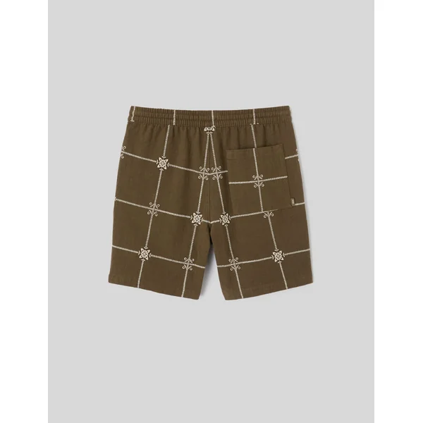 Bermuda brodé Vert kaki