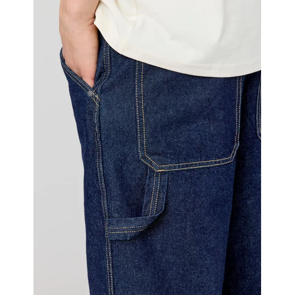 Bermuda charpentier en jean Bleu moyen