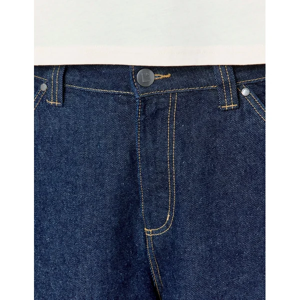 Bermuda charpentier en jean Bleu moyen
