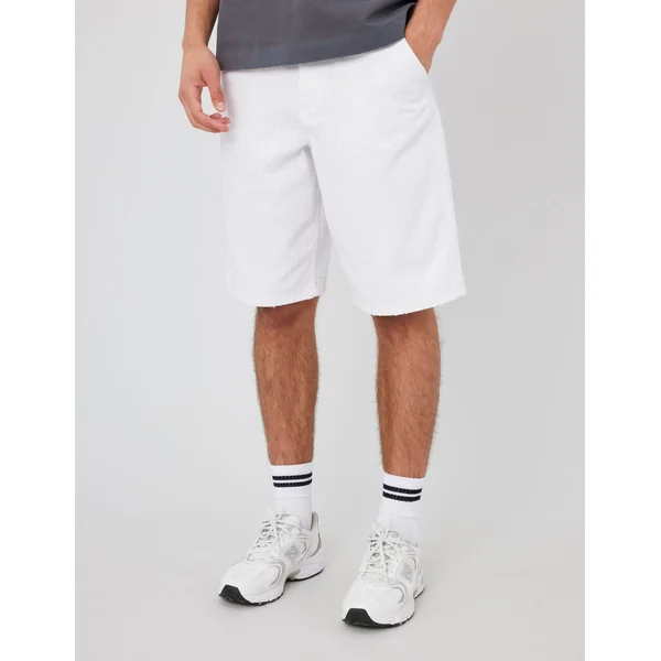 Bermuda en jean blanc fantaisie Blanc