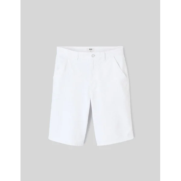 Bermuda en jean blanc fantaisie Blanc