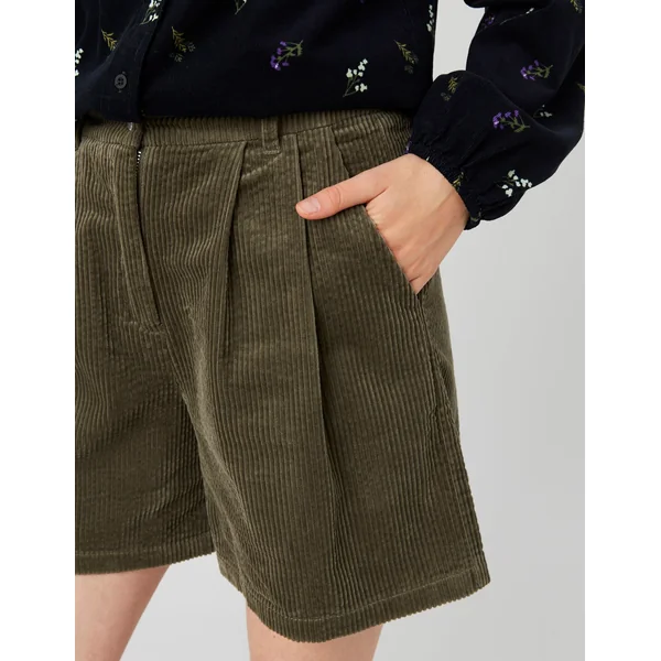 Bermuda en velours Vert kaki