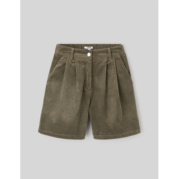 Bermuda en velours Vert kaki