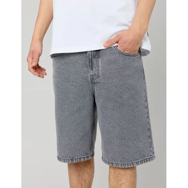 Bermuda jean gris Gris moyen