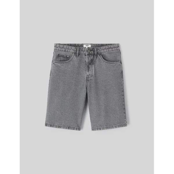 Bermuda jean gris Gris moyen