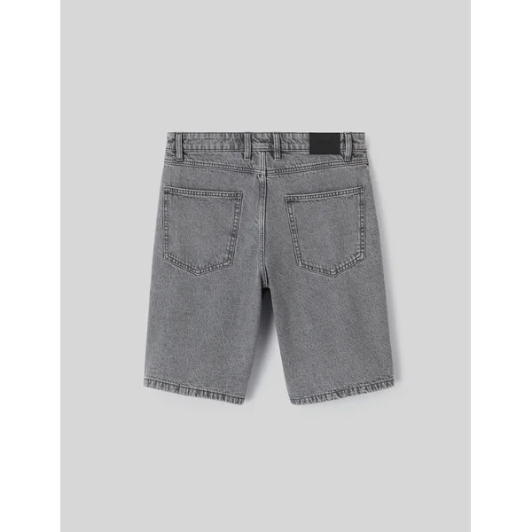 Bermuda jean gris Gris moyen