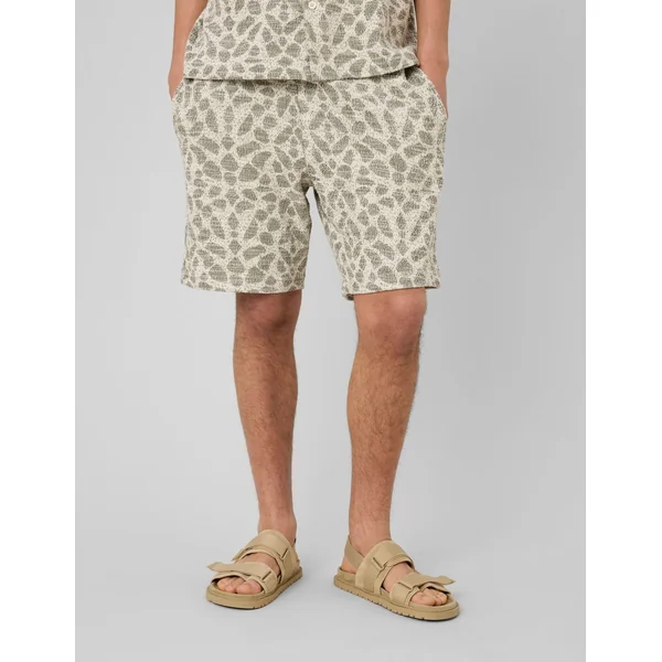 Bermuda maille Jacquard Vert kaki