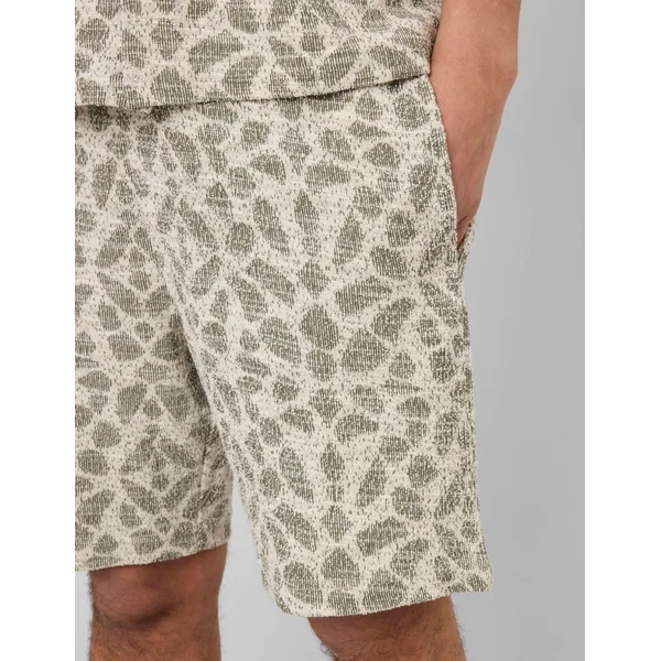 Bermuda maille Jacquard Vert kaki