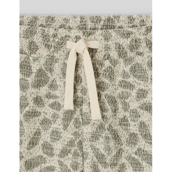 Bermuda maille Jacquard Vert kaki