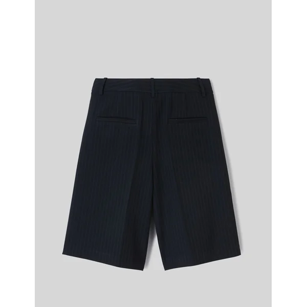 Bermuda rayé polyester recyclé Bleu foncé